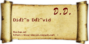 Diós Dávid névjegykártya